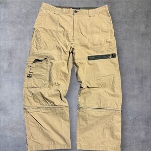 VTG Bugle Boy Convertible Cargo Pants Baggy Wide-Leg Mens 40x29 Gorpcore